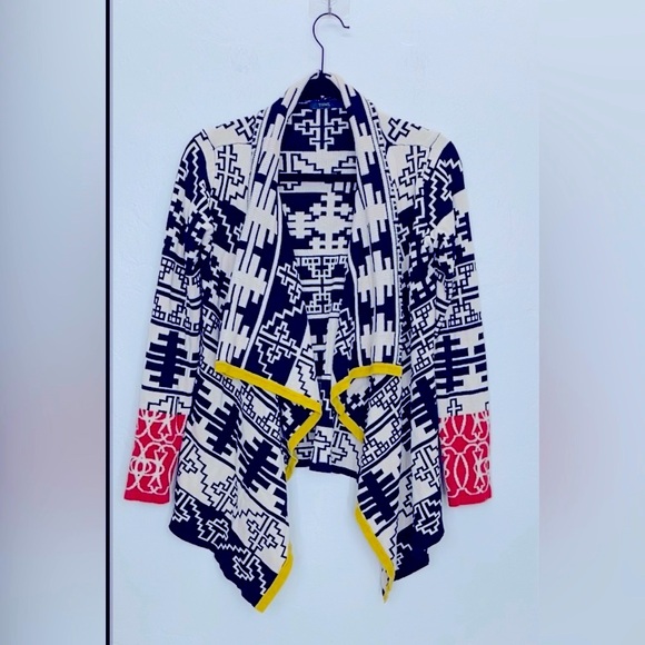 Anthropology SHML cardigan tribal style sweater Sz S multi color long sleeve - Picture 2 of 8